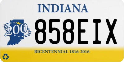 IN license plate 858EIX