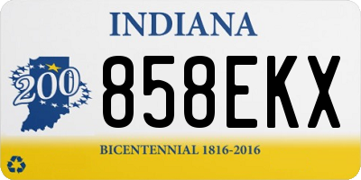 IN license plate 858EKX