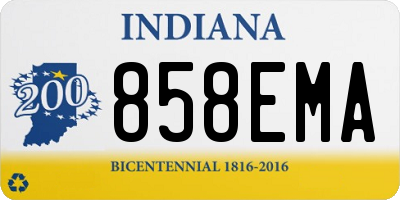 IN license plate 858EMA