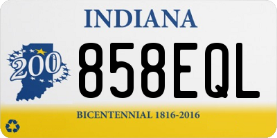 IN license plate 858EQL