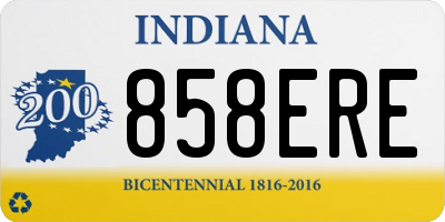 IN license plate 858ERE