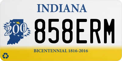 IN license plate 858ERM