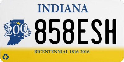 IN license plate 858ESH