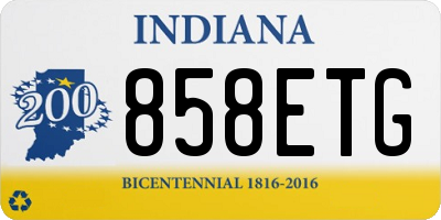 IN license plate 858ETG
