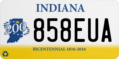 IN license plate 858EUA