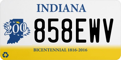 IN license plate 858EWV