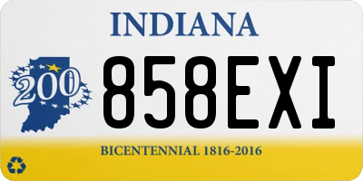 IN license plate 858EXI