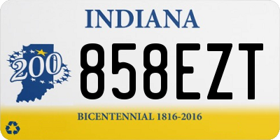 IN license plate 858EZT