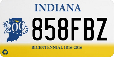 IN license plate 858FBZ