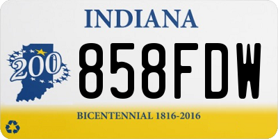IN license plate 858FDW