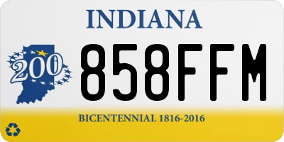IN license plate 858FFM