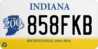 IN license plate 858FKB