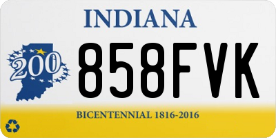 IN license plate 858FVK