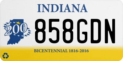 IN license plate 858GDN