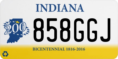 IN license plate 858GGJ