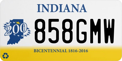 IN license plate 858GMW