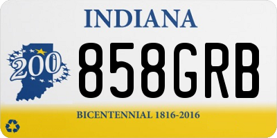 IN license plate 858GRB