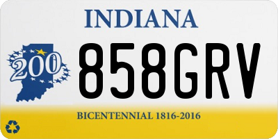 IN license plate 858GRV