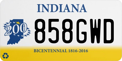 IN license plate 858GWD