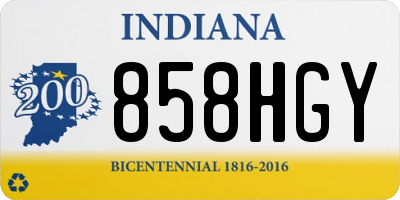 IN license plate 858HGY