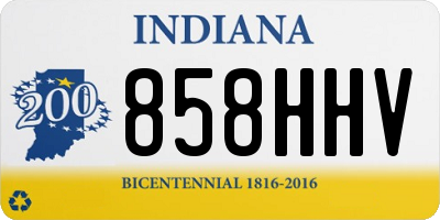 IN license plate 858HHV