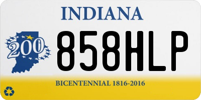 IN license plate 858HLP