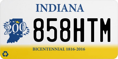 IN license plate 858HTM
