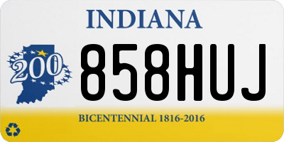 IN license plate 858HUJ