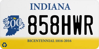 IN license plate 858HWR