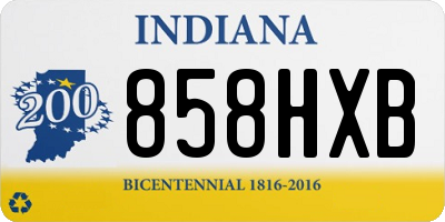 IN license plate 858HXB
