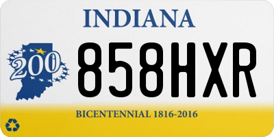 IN license plate 858HXR