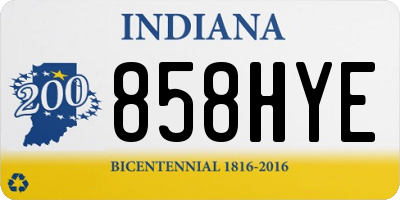 IN license plate 858HYE