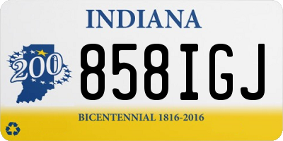 IN license plate 858IGJ