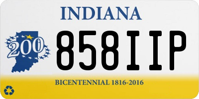 IN license plate 858IIP