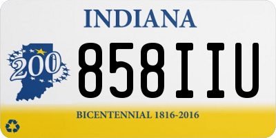 IN license plate 858IIU