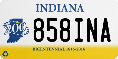 IN license plate 858INA