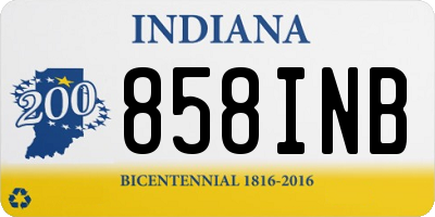IN license plate 858INB