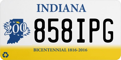 IN license plate 858IPG
