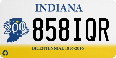 IN license plate 858IQR