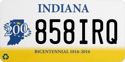IN license plate 858IRQ