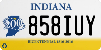 IN license plate 858IUY