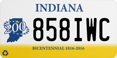 IN license plate 858IWC