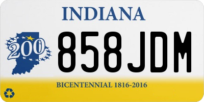 IN license plate 858JDM
