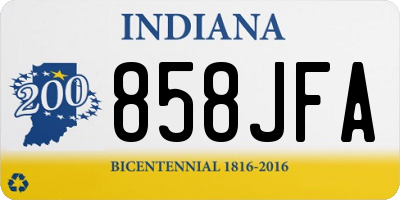 IN license plate 858JFA