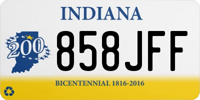 IN license plate 858JFF