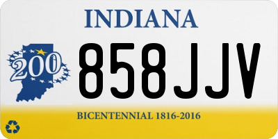 IN license plate 858JJV