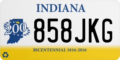 IN license plate 858JKG