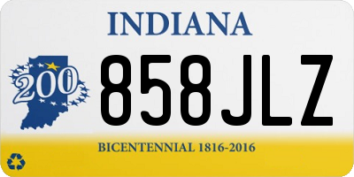 IN license plate 858JLZ