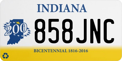 IN license plate 858JNC