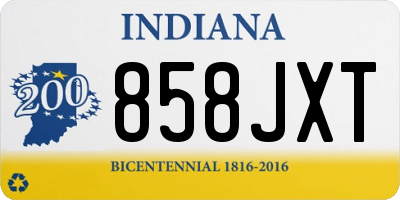 IN license plate 858JXT